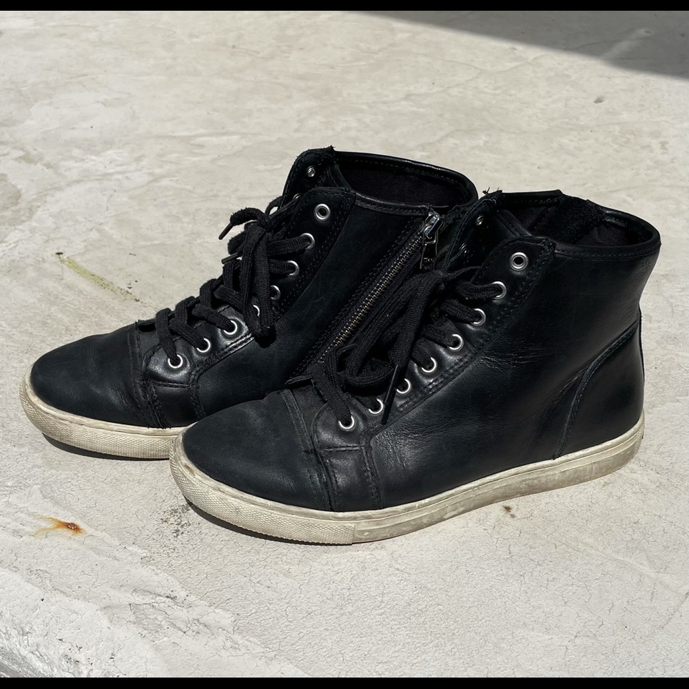 Ralph Lauren Black Leather high top shoes